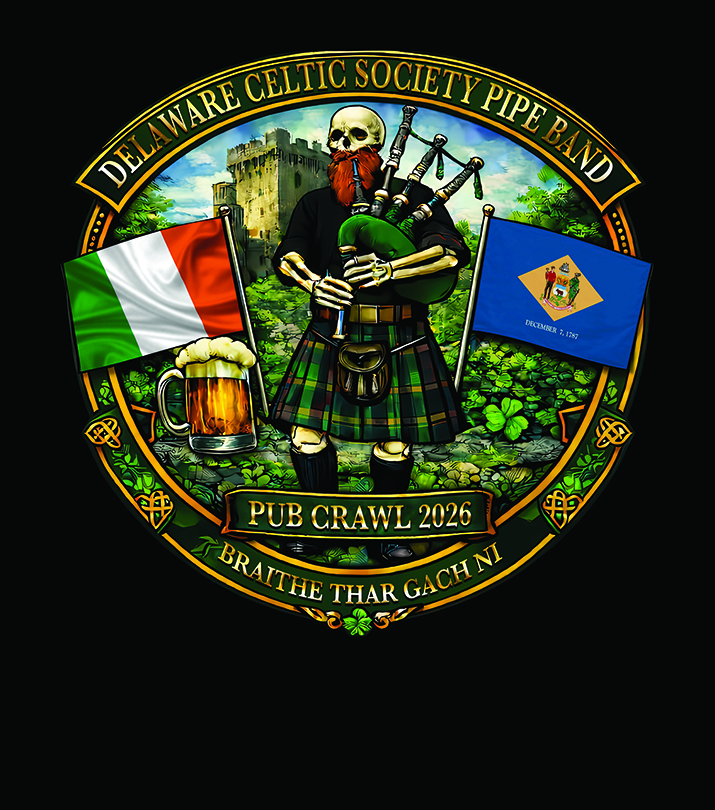 Delaware Celtic Society Pipe Band — Pub Crawl 2026